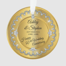 Aniversário de casamento Dourado elegante dos