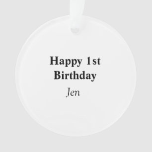 Ornamento aniversários adicione o seu nome texto imagem edit