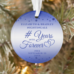 Ornamento ANIVERSÁRIOS DE Sapphire NA Foto para SEMPRE