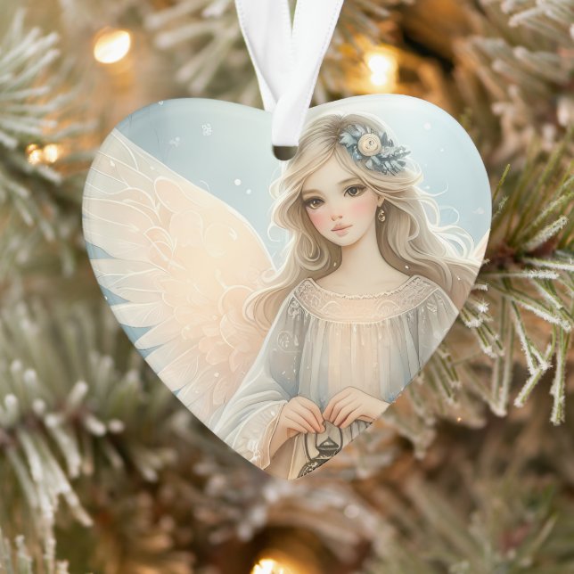 Ornamento Anjo Celestial de Inverno Lanterna da Graça (Árvore)