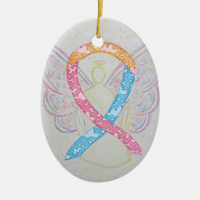 Ornamento Anjo de Fita de Sensibilização CDH (Frente)