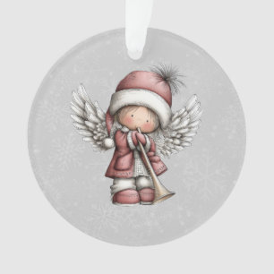 Ornamento Anjo de Natal Caprichoso