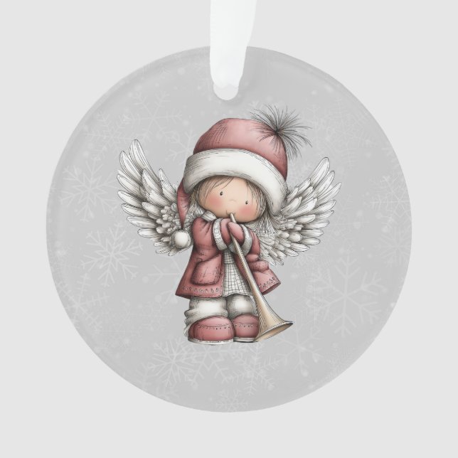 Ornamento Anjo de Natal Caprichoso (Frente)