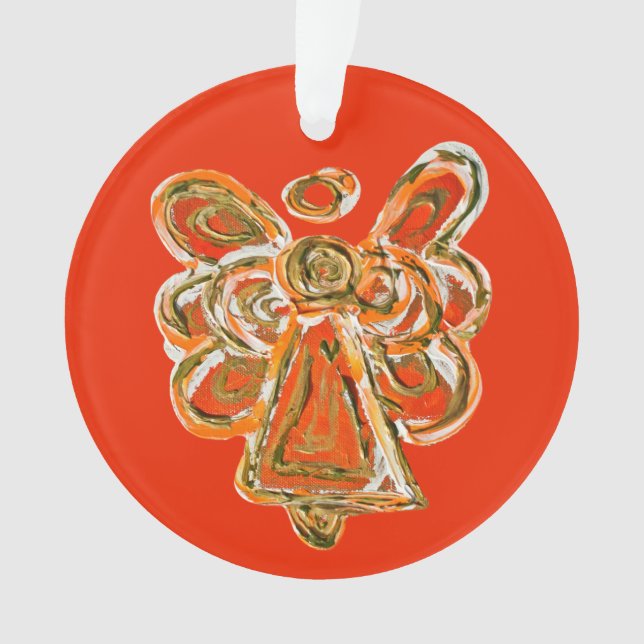 Ornamento Anjo de Natal do Orange Guardian (Frente)