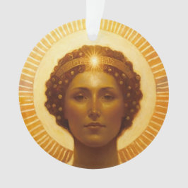 Ornamento Anjo Dourado Brilhando ao Meio-Dia