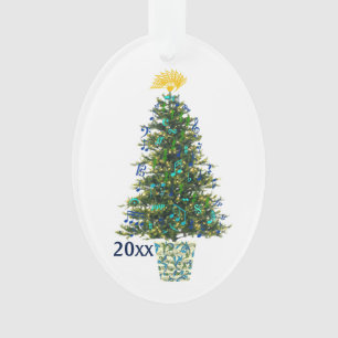 Ornamento Ano customizável da árvore de Natal dos símbolo