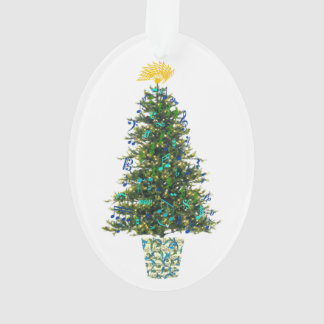 Ornamento Ano customizável da árvore de Natal dos símbolos
