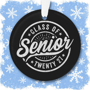 Ornamento Ano de Graduação Retro Vintage Turma de 2027