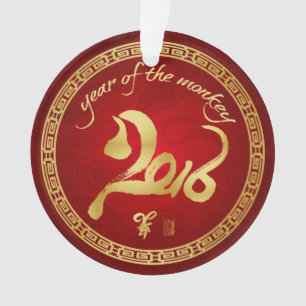 Ornamento Ano do macaco - ano novo chinês 2016