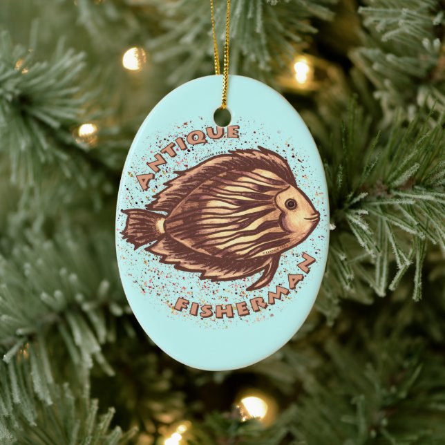 Ornamento Antiquado do Pescador (Árvore)