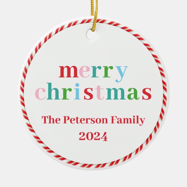 Ornamento anual feliz Natal (Frente)