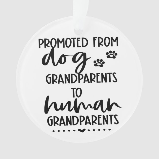 Ornamento Anúncio dos Avós - Natal Personalizado (Frente)