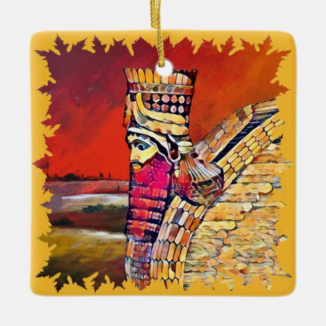 Ornamento ao quadrado assírio Lamaçu (Frente)