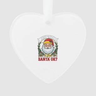 Ornamento Apenas Gosto Muito Do Natal Ok Papai Noel Azevinho