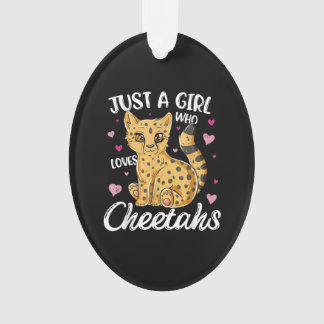 Ornamento Apenas Uma Menina Que Ama Chita | Heart Cheetah