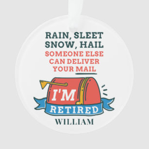 Ornamento Aposentação Personalizada do Correio do Trabalhado