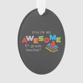 Ornamento Apreciação do Dia de Professores do 5º ano