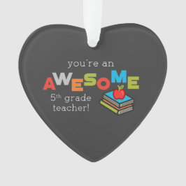 Ornamento Apreciação do Dia de Professores do 5º ano