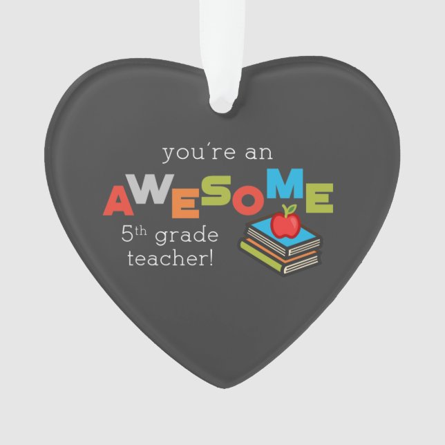 Ornamento Apreciação do Dia de Professores do 5º ano (Frente)