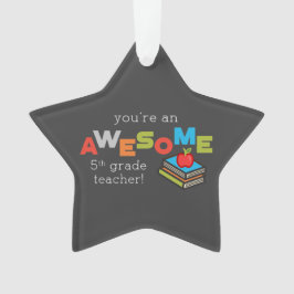 Ornamento Apreciação do Dia de Professores do 5º ano