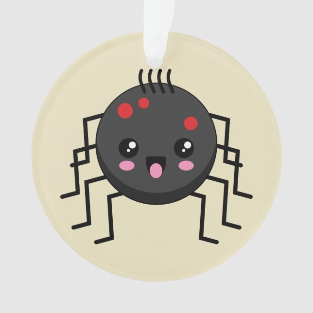 Ornamento Aranha Kawaii Cute (Frente)