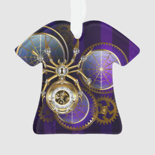 Ornamento Aranha Steampunk no fundo roxo