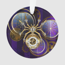 Ornamento Aranha Steampunk no fundo roxo