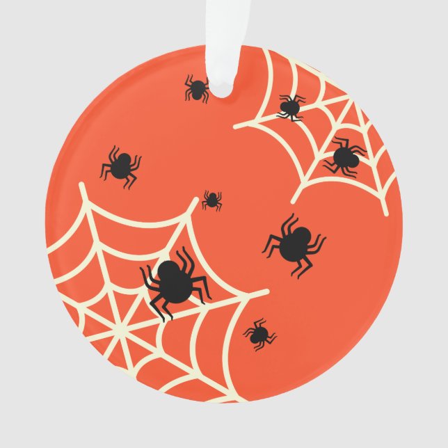 Ornamento Aranhas Halloween na Web (Frente)