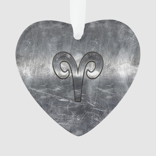 Ornamento Aries Símbolo Zodiac Estilo Industrial (Frente)