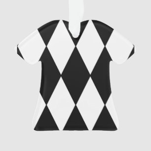 Ornamento arlequim preto e branco