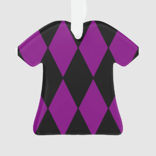 Ornamento arlequim preto roxo