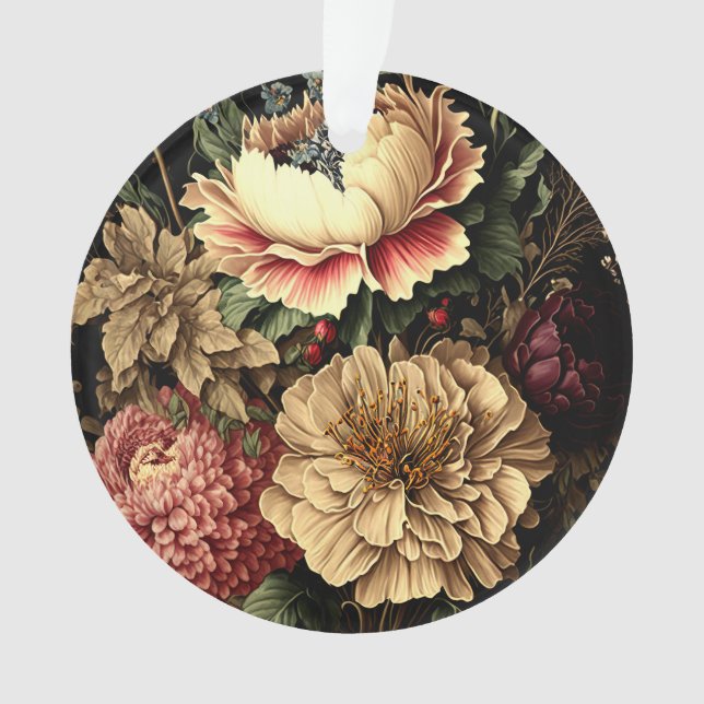 Ornamento Arranjo Floral de Vintagem Magnífico (Frente)