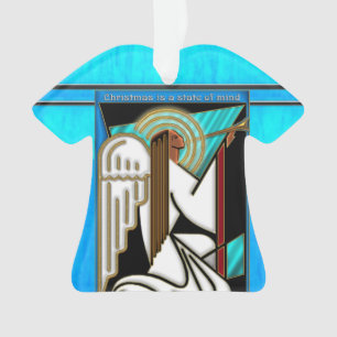 Ornamento Art Deco Christmas Angel Personalizado