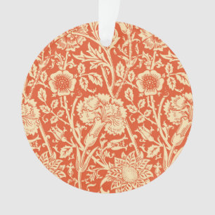 Ornamento Art Nouveau Carnação Damask, Mandarin Orange