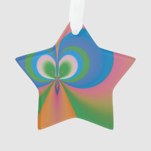 Ornamento Arte Abstrata Borboleta Azul