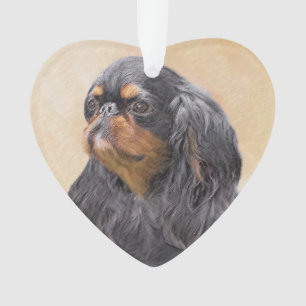 Ornamento Arte Animal Original Pintura Inglesa Toy Spaniel
