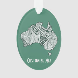 Ornamento Arte australiana do mapa