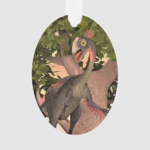 Ornamento Arte de Aventura do Dinossauro Gigantoraptor para