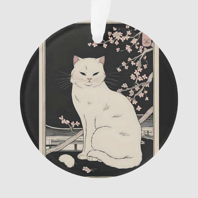 Ornamento Arte de gatos ukiyo e cat (Frente)