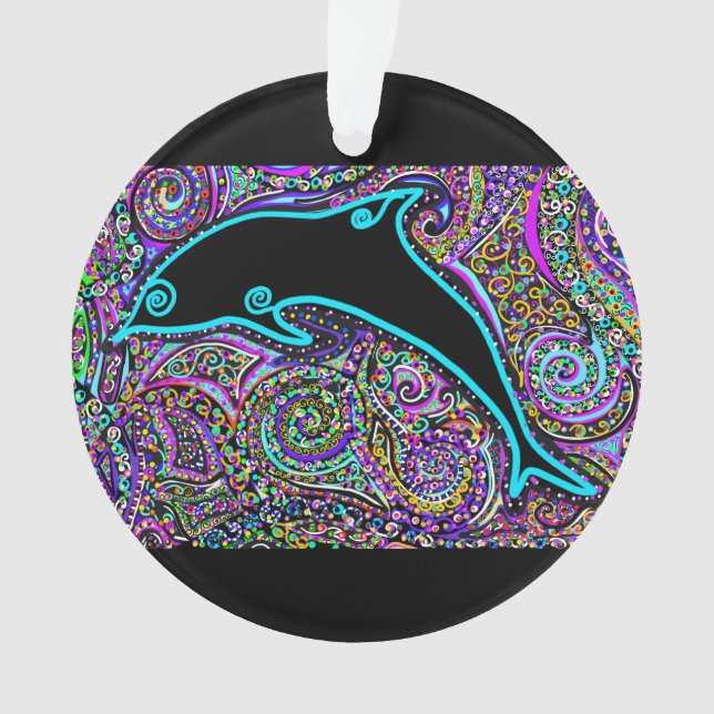 Ornamento Arte de Golfinho Design (Frente)