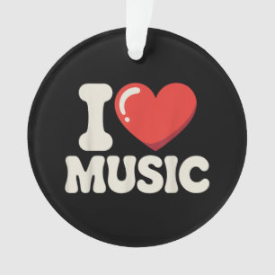 Ornamento Arte de Música Engraçada para Homens Mulheres Tema