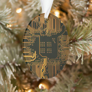 Ornamento Arte de Padrão de Trilha de Placa de Circuito PCB