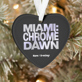 Ornamento Arte Estética Miami Chrome Dawn Líquido Metal Y3K