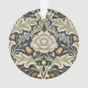 Ornamento Arte Floral Azul Marinho William Morris Severn