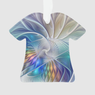Ornamento Arte Floral Fractal, Flor Abstracta Colorida