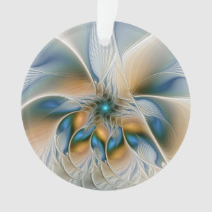 Ornamento Arte Fractal, Abstrato Fantasia, Com Azul