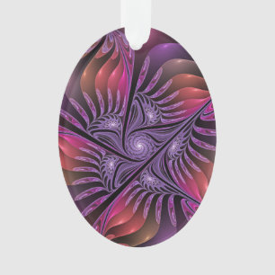 Ornamento Arte Fractal Colorida Fantasy Abstrato Purple