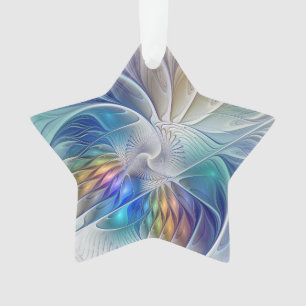 Ornamento Arte Fractal Floral, Flor Abstrato Colorida