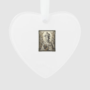 Ornamento Arte Vetorial de Gravação de Anjo da Ascensão Vint