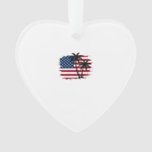Ornamento Arte vetorial de palmeira bandeira americana patri
